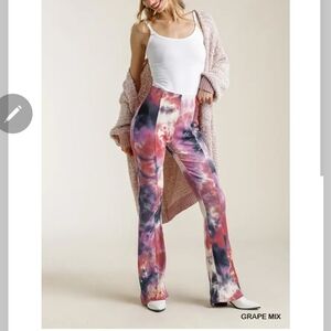 Umgee NWT Women's Tie-Dye Flare Pants